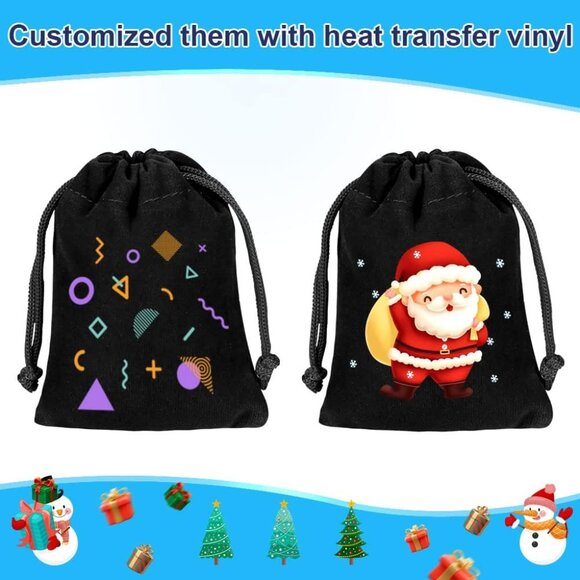 10pcs Velvet Drawstring Bags Wedding Gift Bags Velvet Cloth Jewelry Pouches Blac - Picture 4 of 7